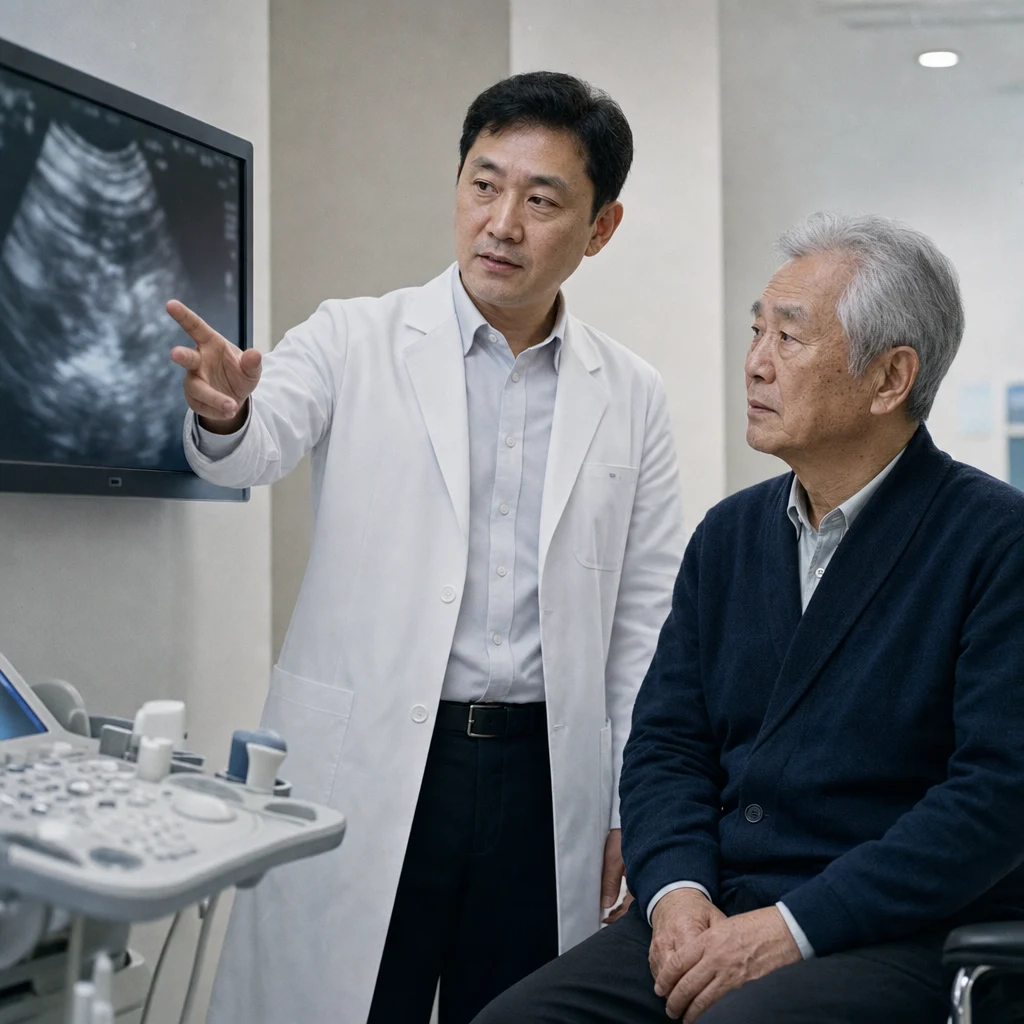 수술 적응증을 영상 소견과 함께 설명하는 비뇨의학과 전문의