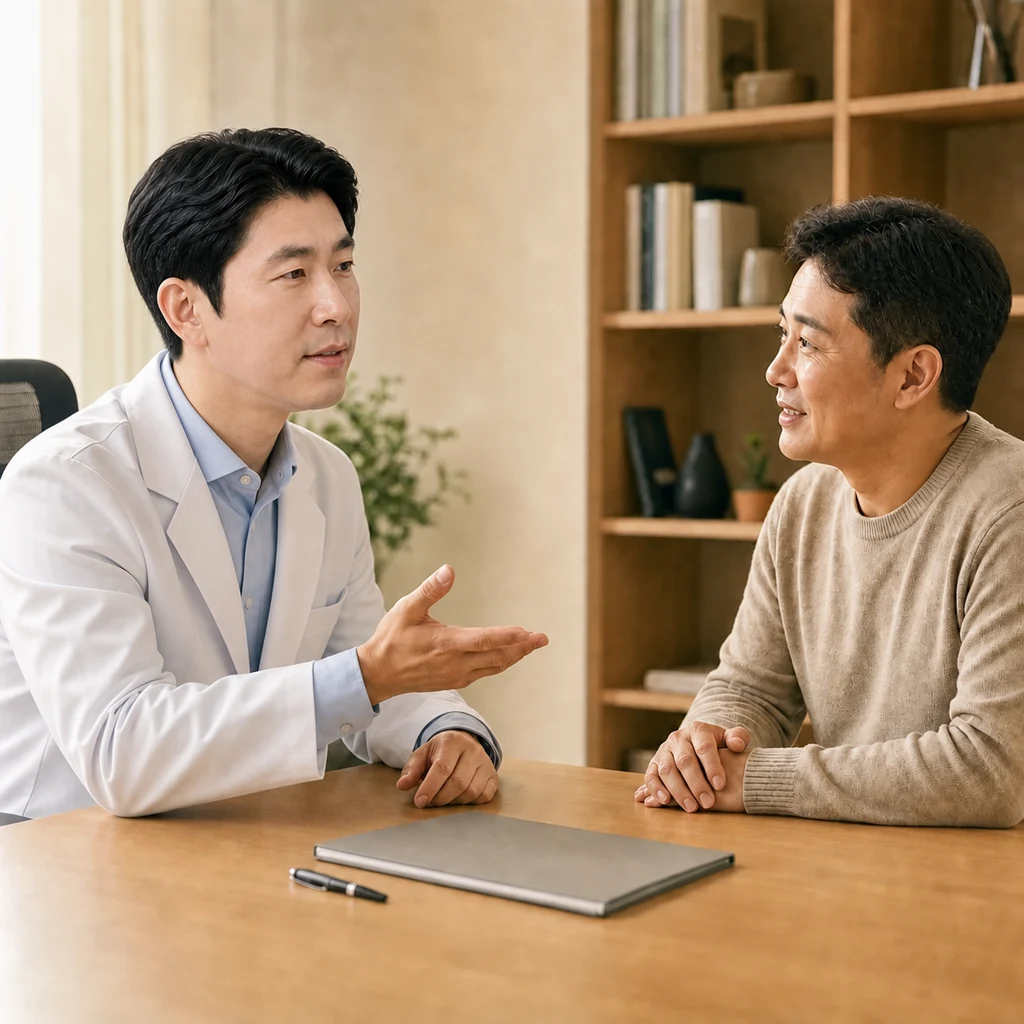 Medical staff and patient consulting about health insurance coverage