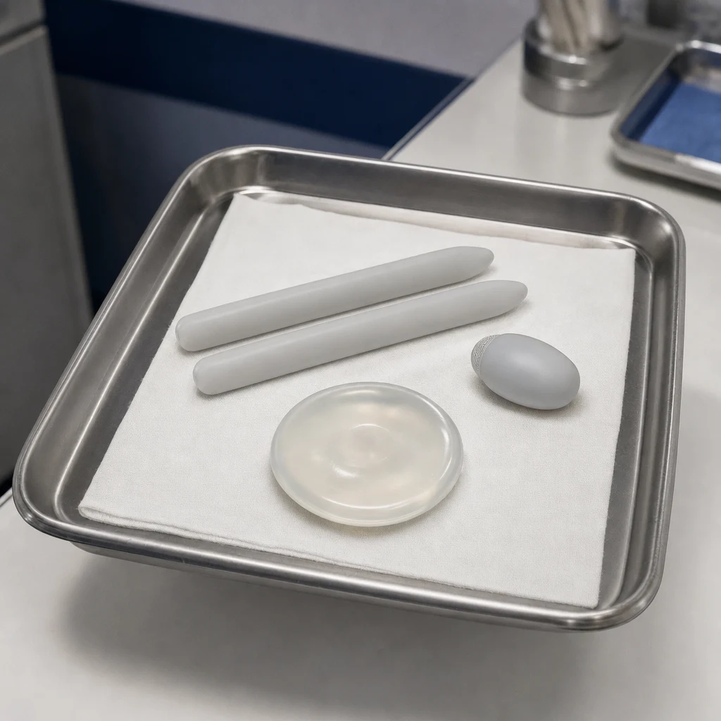 실린더와 펌프, 저장고로 구성된 팽창형보형물 모형
