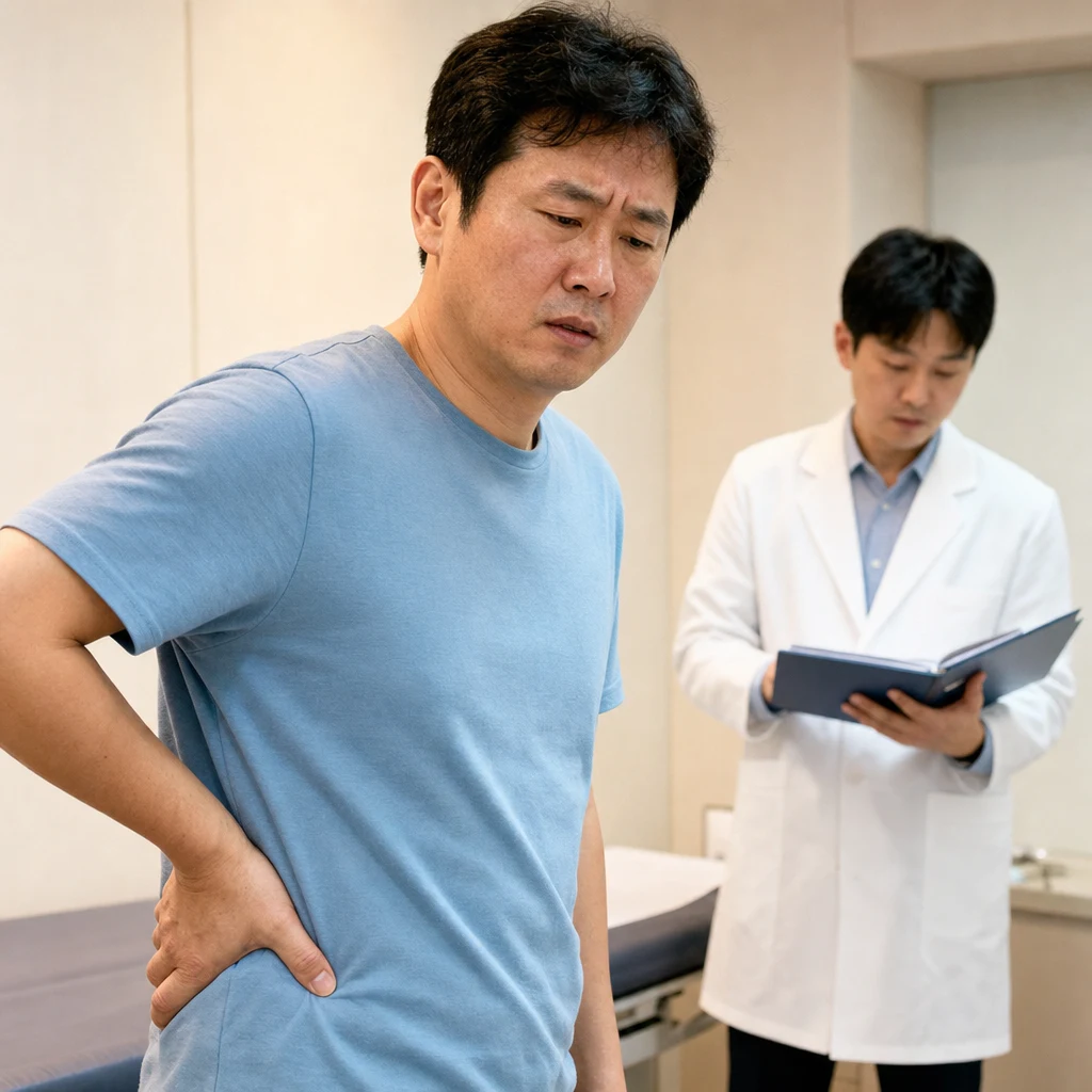 발열과 함께 옆구리 통증을 호소하며 비뇨의학과를 방문한 40대 남성