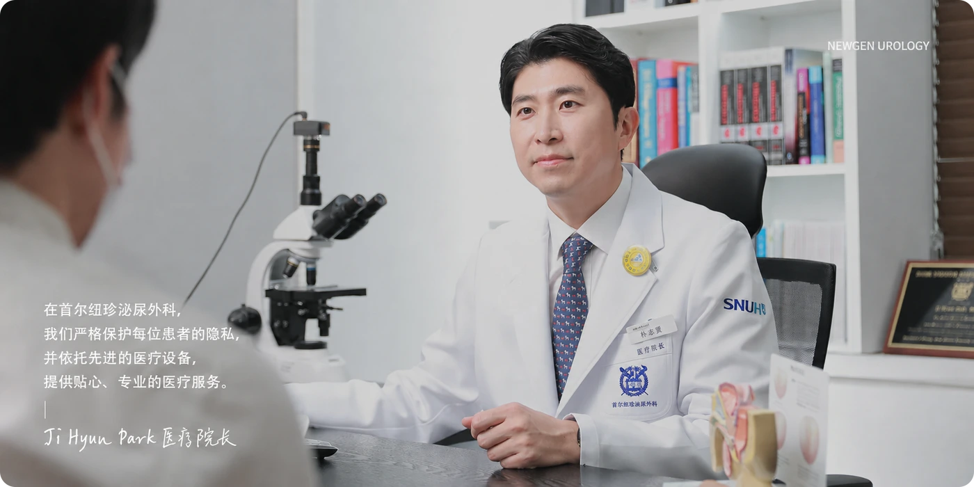 首尔纽珍泌尿外科致力于保护您的隐私，并提供由现代医疗设备支持的周到、专业护理。医疗主任 朴志贤